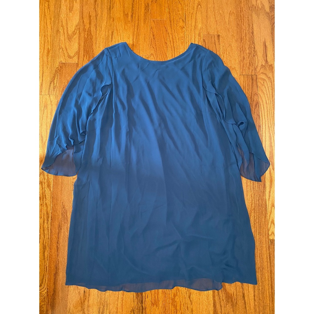 MSK Dark Blue Flair Shirt Size 18W